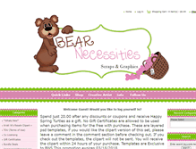 Tablet Screenshot of bearnecessitiesscraps.com